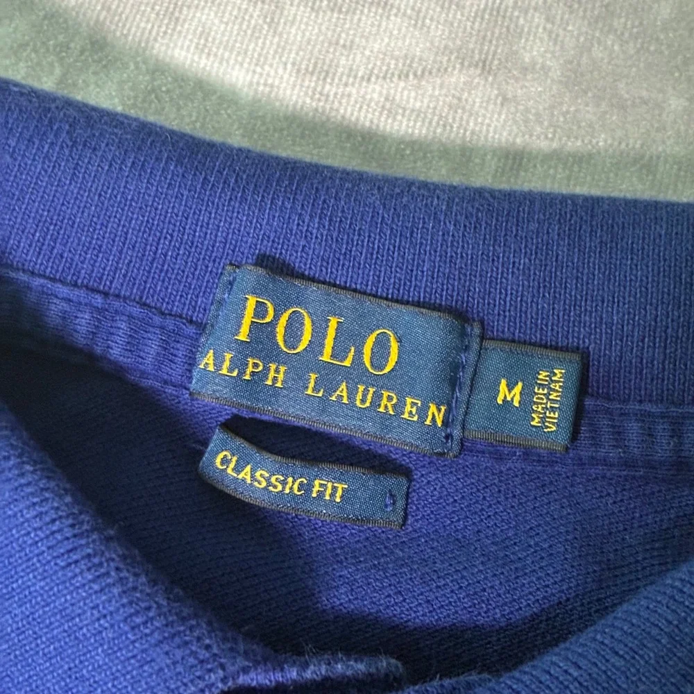 Polo Ralph Lauren Mens Polo Shirt Blue Orange Pony Logo rare Knicks color way